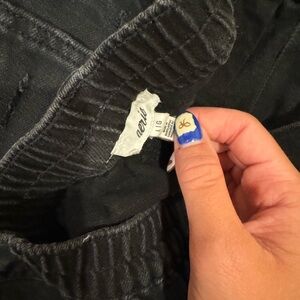Aerie large black Jean shorts elastic
